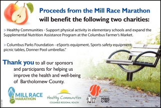 Thank You To All Our Sponsors, Mill Race Marathon