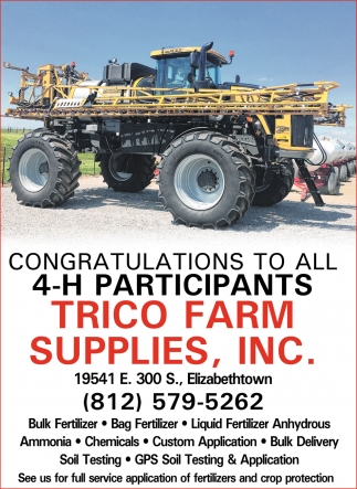 Congratulations To All 4 H Partints Trico Farm Supplies Inc Trico Farm Supplies