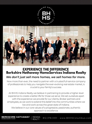 Experience The Difference, Berkshire Hathaway, Columbus, IN