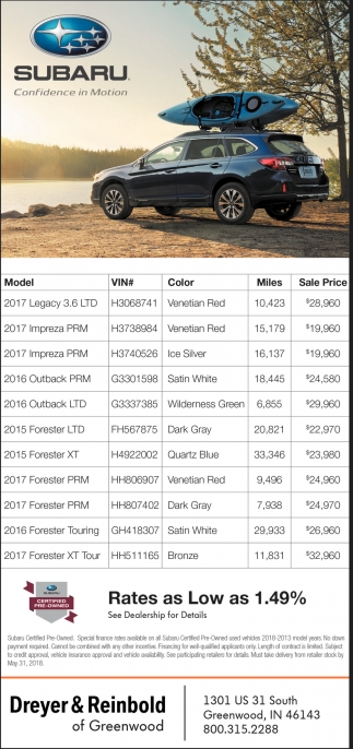 Dreyer Reinbold Subaru >> Dreyer Reinbold Subaru 2020 Top Car Release And Models Dreyer Reinbold Subaru >> Dreyer Reinbold Subaru 2020 Top Car Release And Models