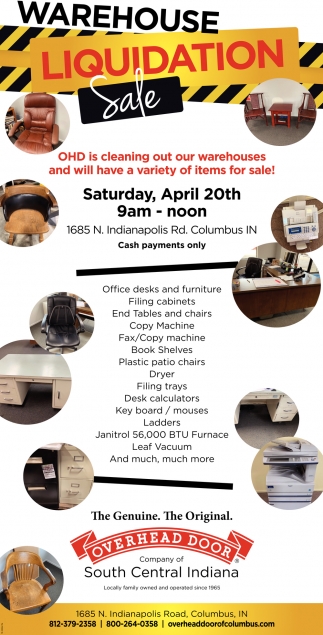 Warehouse Liquidation Sale Overhead Door Columbus In