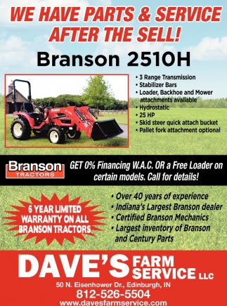 Branson Tractors Dave S Farm Service Edinburgh In Branson Tractors Dave S Farm Service