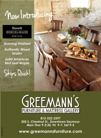 Now Introducing Bassett Bench Made Greemann S Furniture